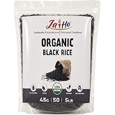 Jai Ho USDA Organic Black Rice Whole Grain, 5 LB &ndash; Resealable ZipLock Pouch | Naturally Dark Whole Grain Rice for Bowls, Stir-Fries, Side Dishes, Gluten-Free, Vegan, Non-GMO, Premium Heirloom Black Rice