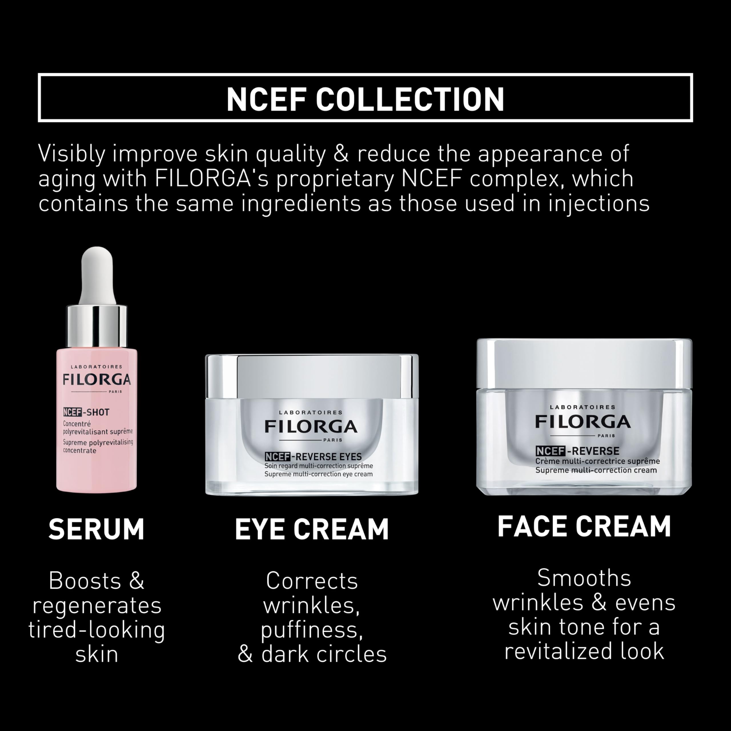 Filorga NCEF-Revitalize Cream, A Concentrated Anti-Aging Face Cream Formulated with NCEF Complex Containing Hyaluronic Acid, Amino Acids, and Co Enzymes for Strengthened and Smooth Skin, 1.69 fl oz.