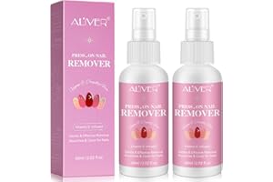 NIFEISHI Press on Nail Remover, (2pcs)60ml Glue Remove Off for False Nails, Nail Glue Remover, Easy Remove Quick Solid Glue Remover, Acetone Free and Odorless Not for Uv Gel or Gel Nail Polish