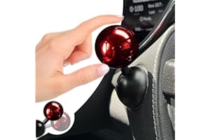 ZERIKWON Electroplating Car Joystick Push Start Button Cover, Metal Push to Start Accessories, Car Starter Engine Start Stop Button Cover, Cool Car Accessories Interior Decor Push to Start Button Rocker,（Red）