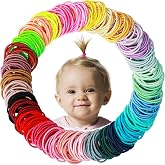 WillingTee 200PCS Baby Hair Ties,Small Hair Ties for Baby Girls Toddlers | Elastic Hair Ponytail Holder Hair Accessories,Small Hair Ponytail Pigtails Holders for Little girls,Infants,Kids
