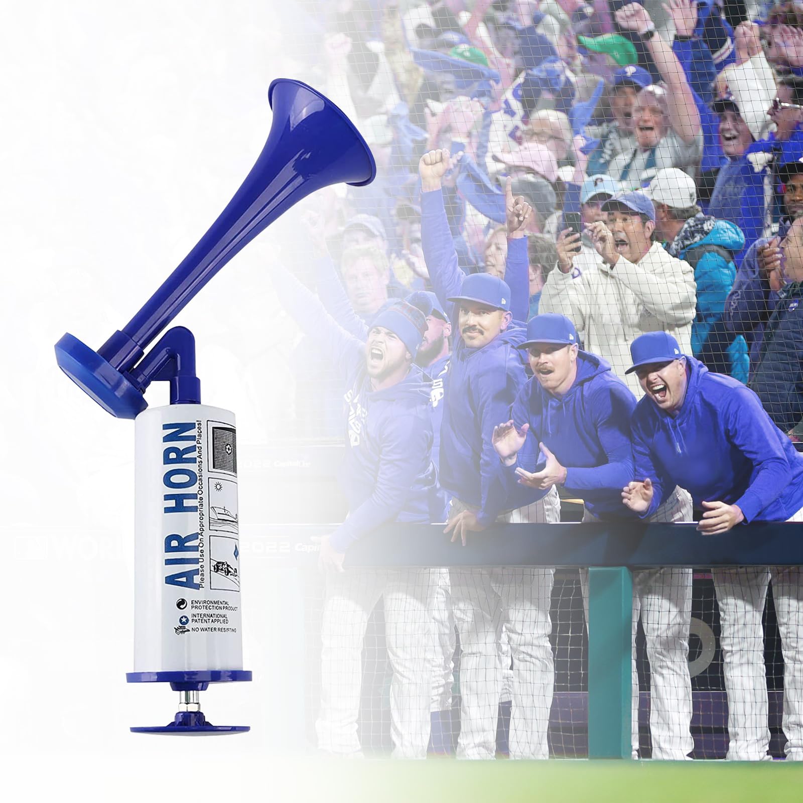 Qidoe Stadium Trumpet, Aluminium ABS, 120DB, Portable Air Horn for Boating, Emergency, Outdoor Activities, Celebrations