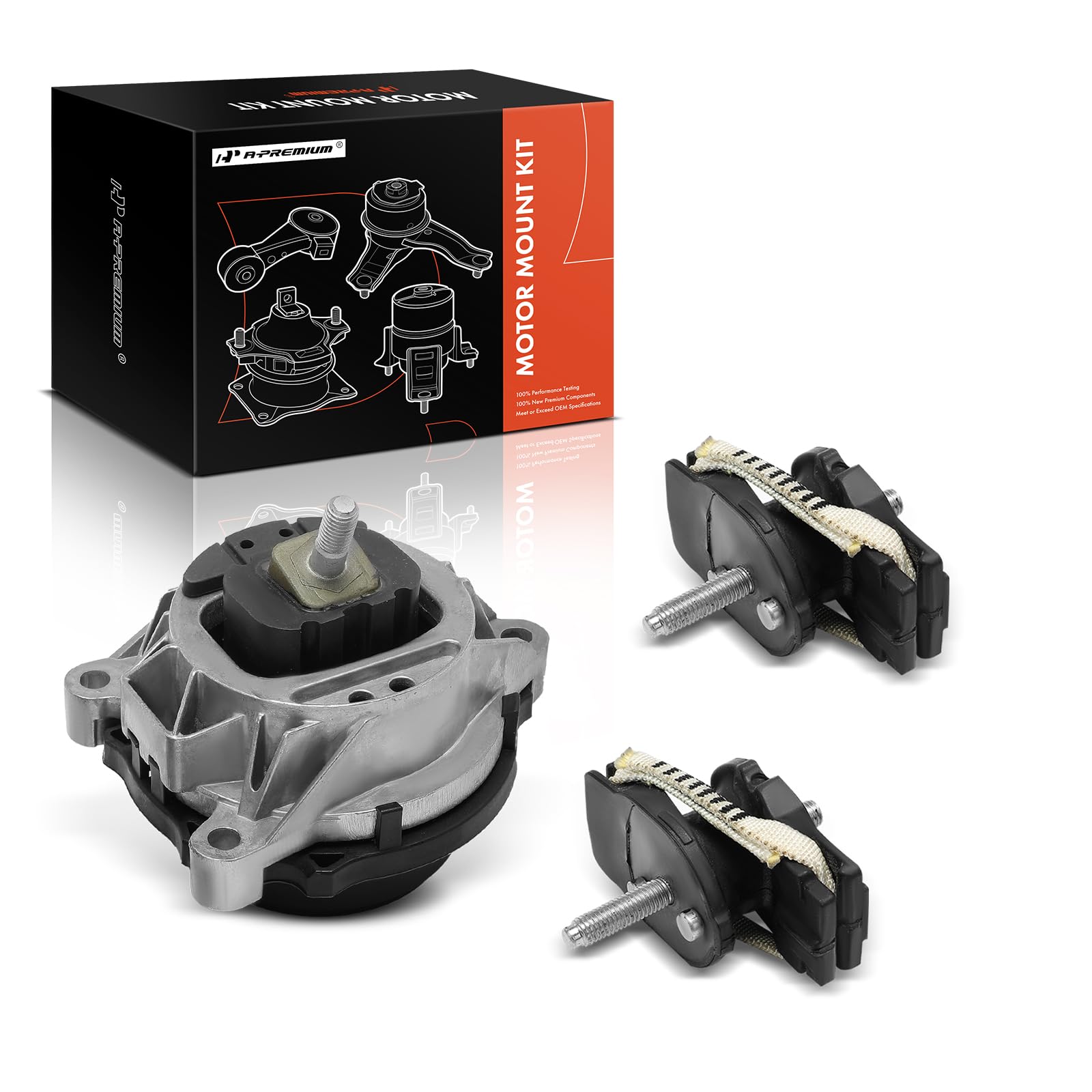 Photo 1 of A-Premium 3PCS Engine Motor Mount and Transmission Mount Set Compatible with BMW 320i, 328d, 328i, 330e, 330i, 335i, 340i, 428i, 435i, 440i Gran Coupe, 228i, M3, M4, M2, M235i, M240i, 2.0L 3.0L, RWD