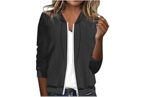 LEHOZIHEQ Women's Oversized Zip Up Hoodies Sweatshirts Cable Knit Sweater Fall Outfits Casual Drawstring Jackets with Pockets