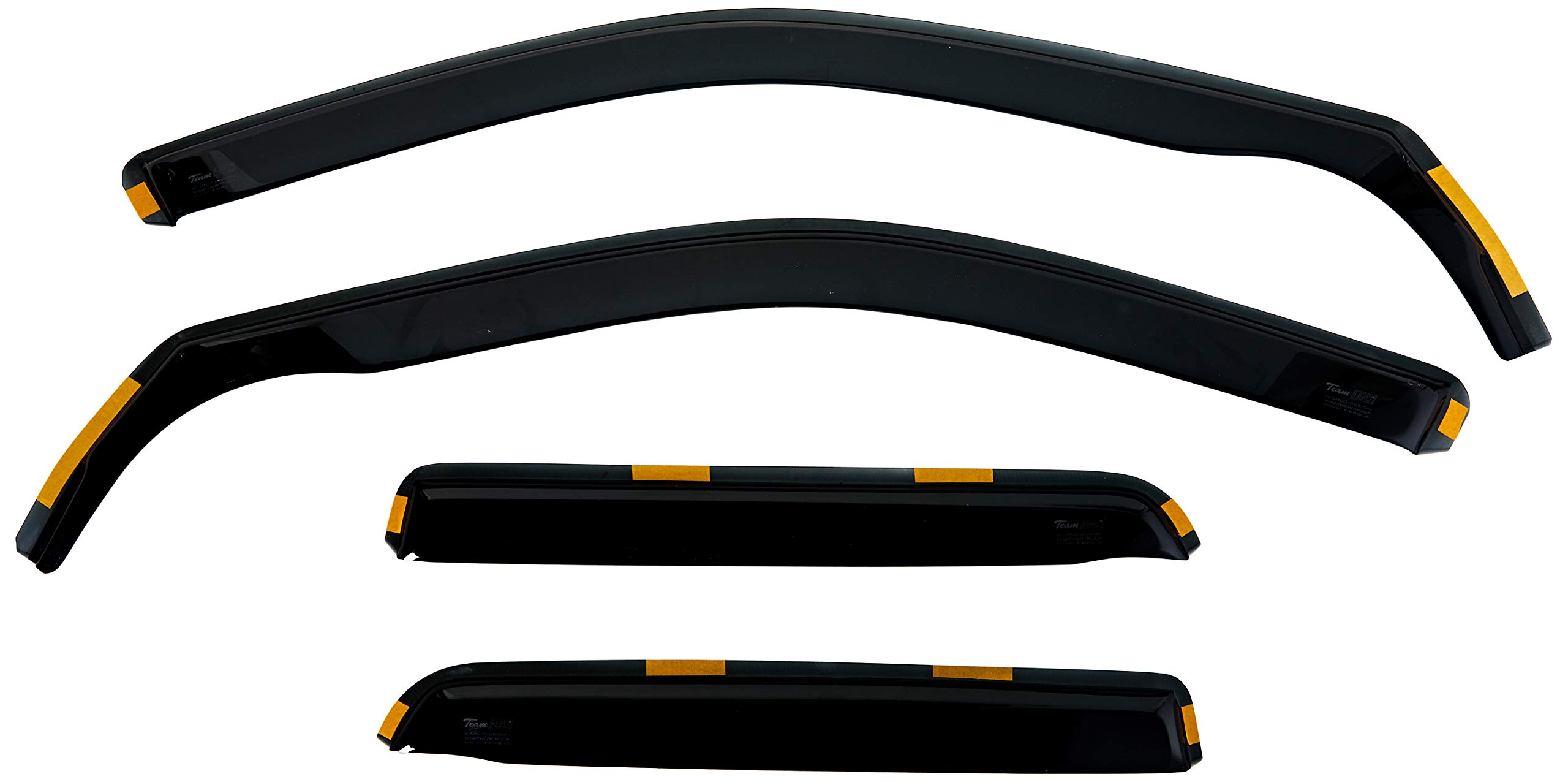 Heko 25331 Wind Deflectors Black/Yellow