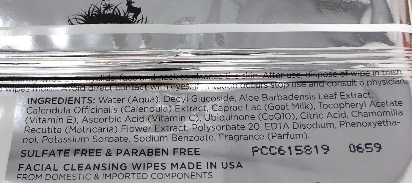 Beekman 1802 Honeyed Grapefruit Facial Cleansing Wipes 30 ct.: Beauty