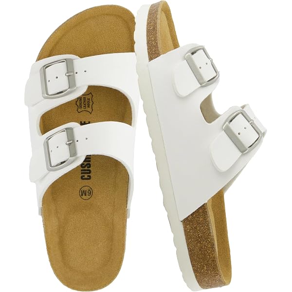 Amazon.com | Birkenstock, White, 8 US Women/6 US Men | Slides display picture 1
