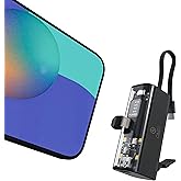 ONES Small Portable Charger, 5000mAh Fast Charging Power Bank, Smart Display, LED Lights, Travel Essential Phone Power Bank, for iPhone 16/15/14/13/12/11/XS/8/7 etc, USB C Plug & Lighting Cable