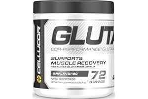 Cellucor Glutamine Powder, Post Workout Recovery Cor-performance Series, Powder with L-Glutamine, Unflavored, 72 Servings