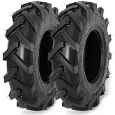 2 PCS 4.80/4.00-8 Tires Tubeless Lawn Garden Tires for Tiller Tractor | 4.80x4.00-8" Tubeless Turf Lawn Garden Tires for Tractor Tillers Golf Cart Rototiller Most Garden Lawn Mower Tires