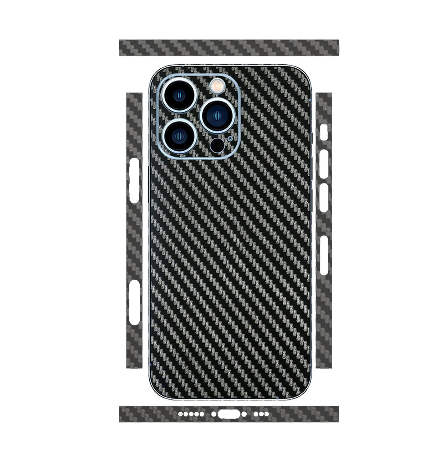 GIOPUEY[2 Pack Back Protector Compatible with iPhone 15 Pro, iPhone 15 Pro Back Protector Film, Carbon Fiber Texture, Matte Texture, Anti-Fingerprint, Anti-Scratch - black