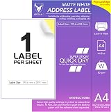 iSOUL 50 Sheets A4 Matte Label Paper 80gsm Printable Self Adhesive view 1
