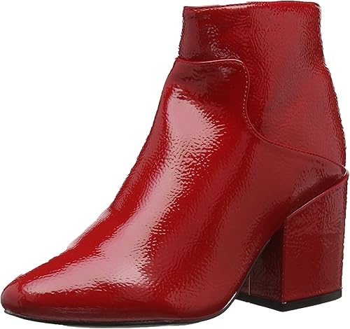wide fit red ankle boots