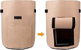 Anwenk 10 Gallon Potato Grow Bags 4Pack with Flap Window & Handles view 6