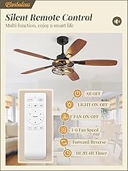 52 Inch Farmhouse Ceiling Fan with Light and