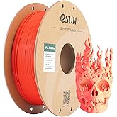 eSUN Dual Color Matte PLA Filament 1.75mm, Matte 3D Printer PLA Filament, 1KG Spool 3D Printing Filament for 3D Printers, Red Yellow