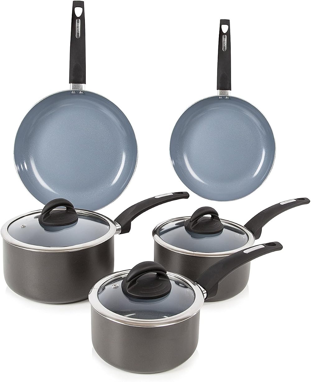 Tower Cerasure 5 Piece Pan Set Induction Suitable Graphite Non-Stick