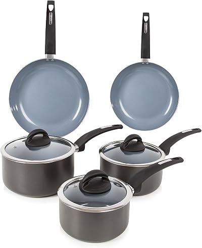 Tower Cerasure 5 Piece Pan Set Induction Suitable Graphite Non-Stick