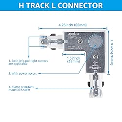 LEONLITE H Track L Connector, H Type Single Circuit