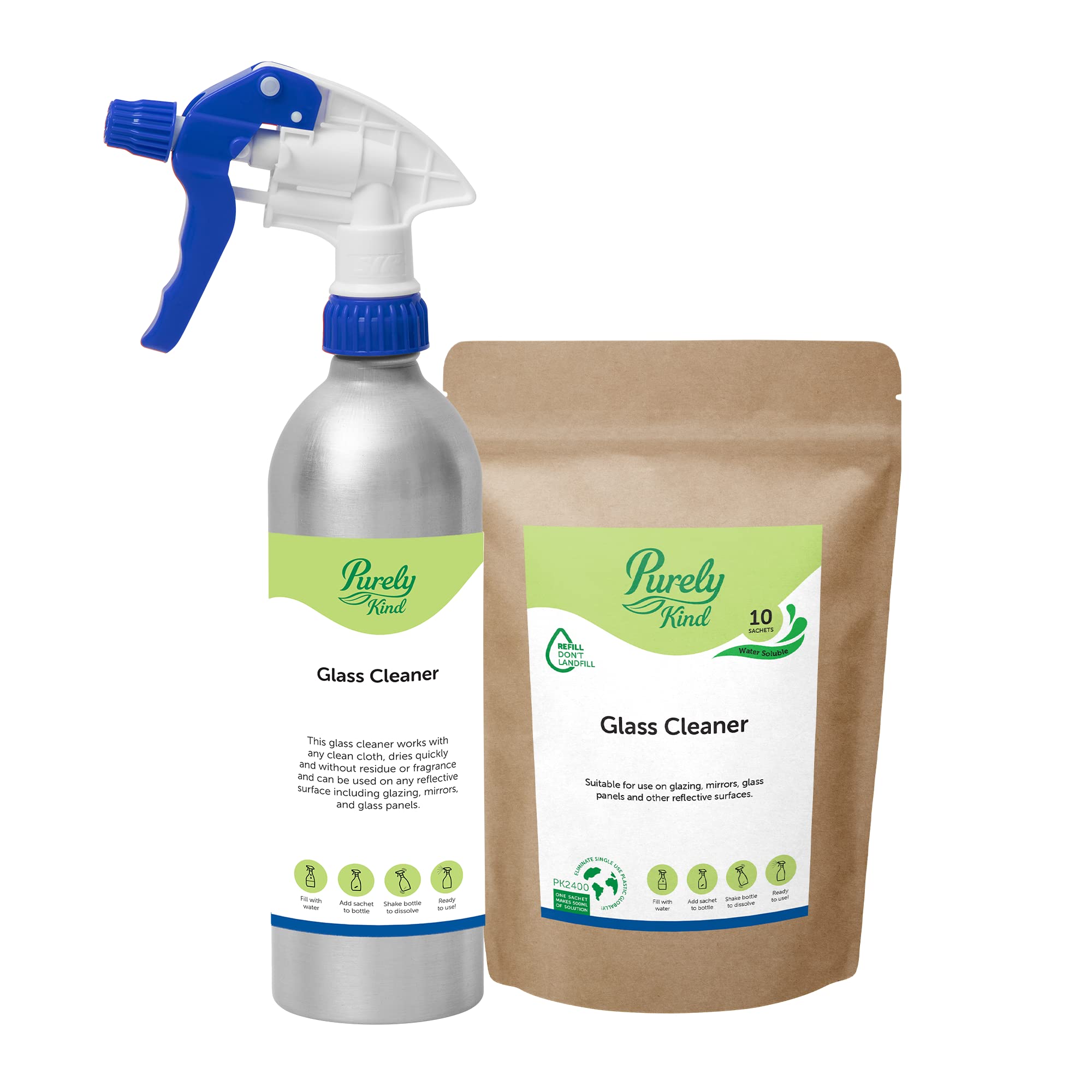 Blake & White PK8305 Purely Kind Capsules Glass Cleaner Starter Kit, Bundle
