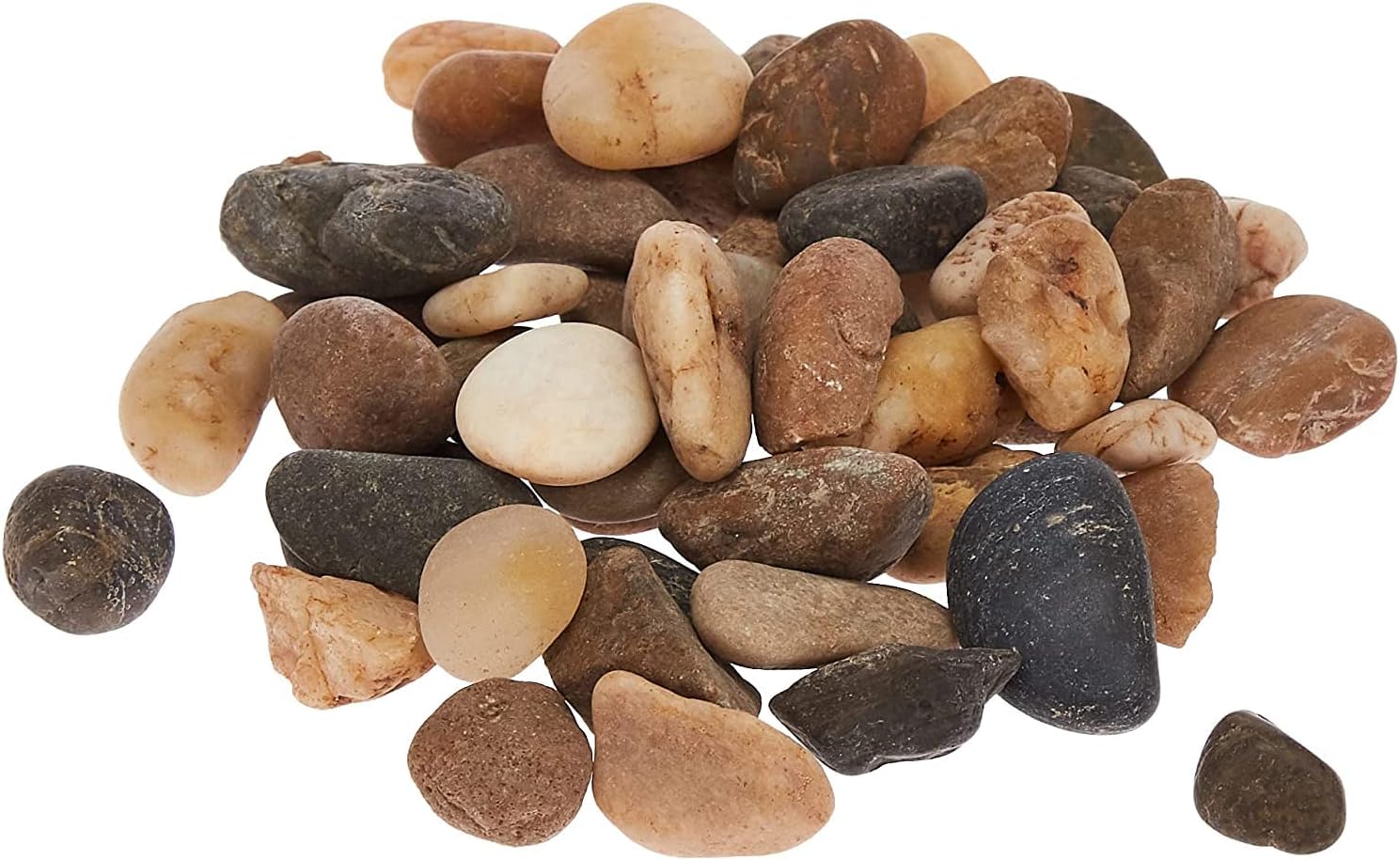 Hardscaping Materials - Mini Assorted Garden Beach Stone Rocks Pebbles Aquarium Lake Collection for Outdoor & Indoor Home Garden Decoration, Arts & Crafts Projects, Party Favors, Invitation (1 Pound Bag)