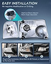 Nilight Headlight Assembly for 2001 2002 2003 2004