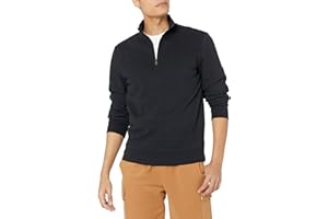 �鶹�� Essentials Mens Lightweight French Terry Quarter-Zip Mockneck Sweatshirt