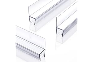 DELAMU Shower Door Side Seal, 3Pack Shower Door Side Sweep Strip, Frameless Glass Doors Seal Strip for 3/8'' (10mm) Thick Doors, Showers Water Guard & Barrier 39.3'' x 0.39''