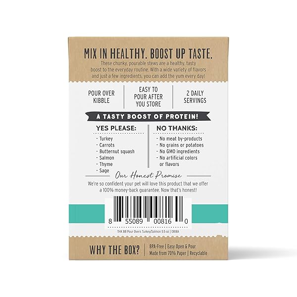 THE HONEST KITCHEN BONE BROTH POUR OVERS™ WET TOPPERS FOR DOGS (12 PACK), 5.5OZ – TURKEY & SALMON STEW