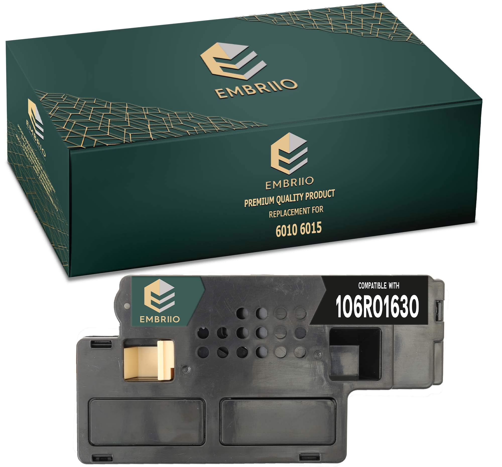 EMBRIIO 106R01630 Black Compatible Toner Cartridge Replacement for Xerox Phaser 6000, 6010, 6010V, 6010V N, 6010N, WorkCentre 6015, 6015V, 6015V B, 6015V N, 6015V NI, 6015MFP