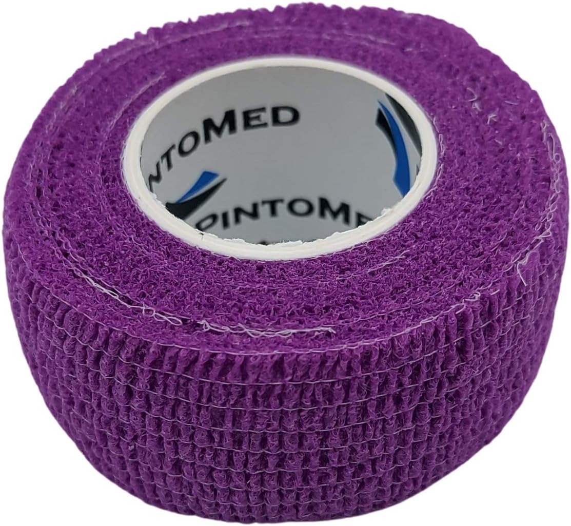 PintoMed, 6 X Purple X 2.5CM X 4.5M, Cohesive Bandage Stretched, Self-Adhesive Flexible Bandages - Image 4