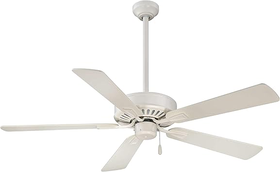Amazon Com Contractor Plus Led Ceiling Fan In Bone White Finish W