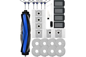 Yivy T50 Max Pro Replacement Parts for Ecovacs Deebot Robot Vacuum,T50 Max Pro Omni Accessories:4 Carbon Filters, 6 Carbon dust Bags,6 Side Brush, 8 Mop Cloth, 1 Main Brush,2 Cleaning Tools - 27 Pcs