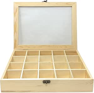 Acan Todo menaje-Caja de Madera con 20 Compartimentos ...