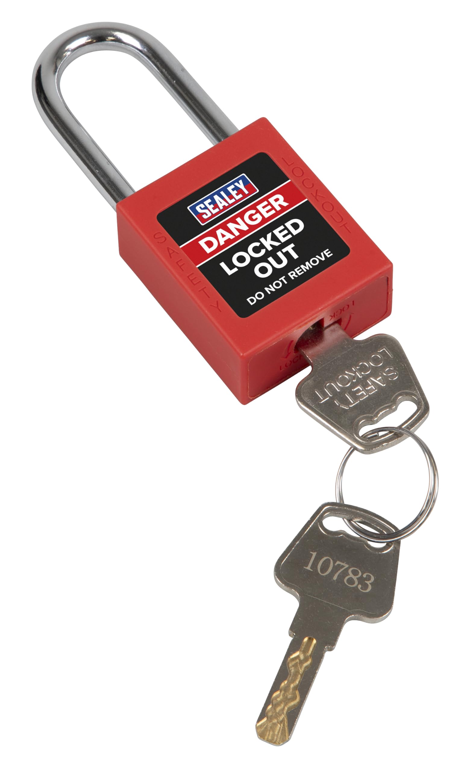 Sealey Safety Lockout Padlock, Heavy-Duty Ø6mm Diameter - EV11