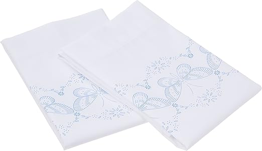 Amazon Com Bucilla Stamped Cross Stitch Pillow Cases 47703