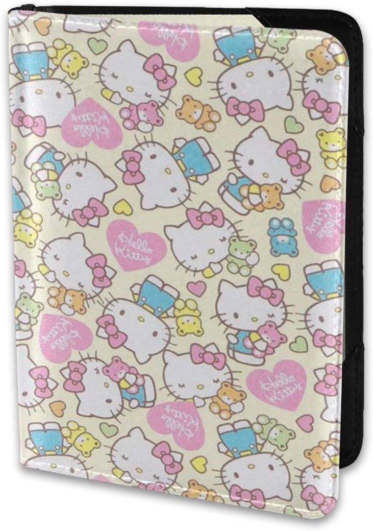 Passport Holder Cover Case Hello Kitty Leather Travel Wallet For Women And Men