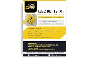 Leaping Lynx Asbestos Test Kit, Lab Analysis & Shipping Label Included | 3-5 Day Results | Certified Asbestos Lab Testing Kit