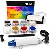 Embossing Kit with Heat Tool Bundle, Embossing Powders, Complete Embossing Starter Kit, Clear Embossing Pen, Embossing Ink Pad, 8X 10ml Embossing Powders for Crafts