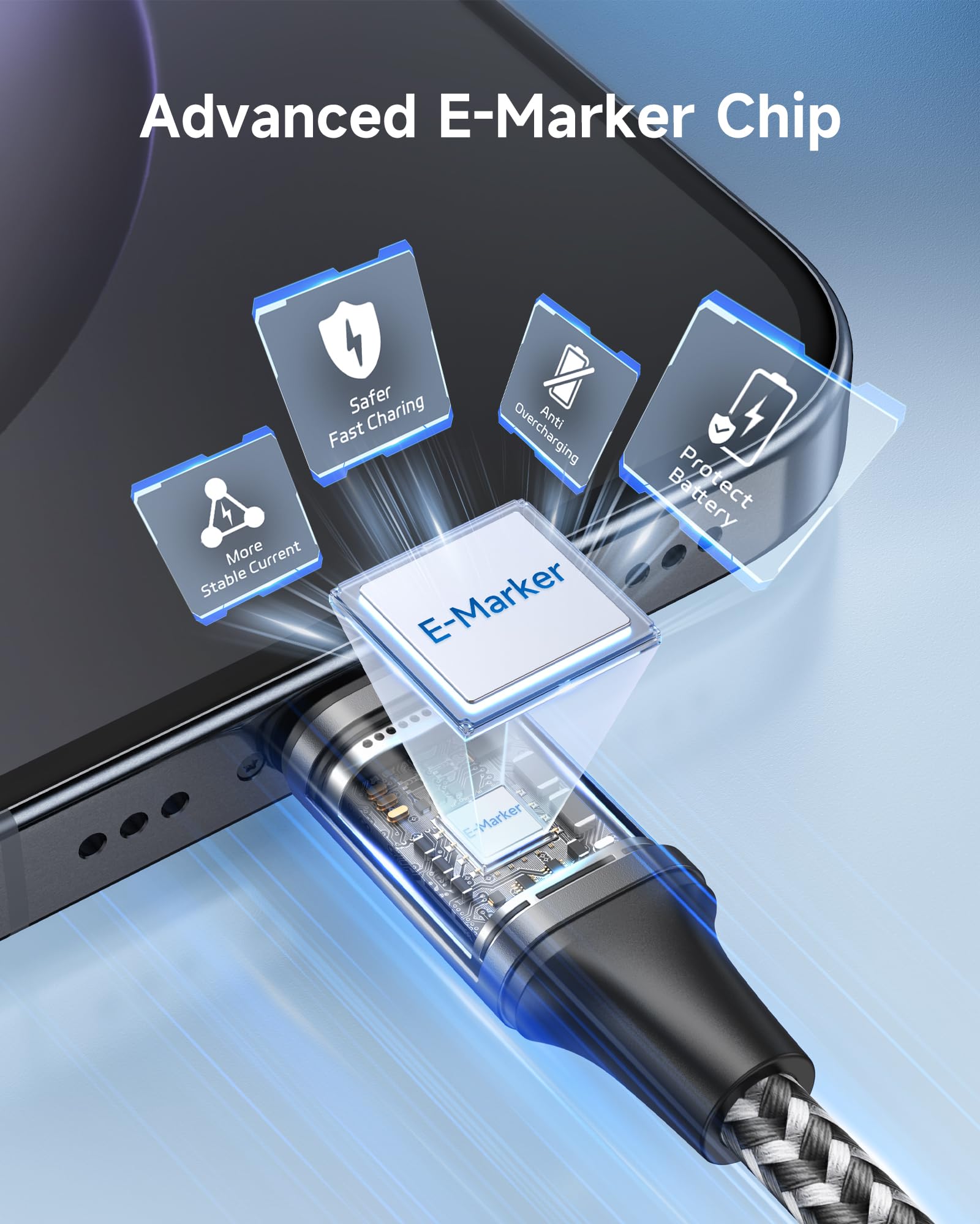 RAVIAD USB C Kabel Lange [2 Stück 3m], 100W Ladekabel USB C PD 3.0 4