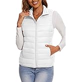 SMENG Women's Lightweight Quilted Puffer Vest Sleeveless Stand Collar Zip-Up Padded Outerwear Gilet