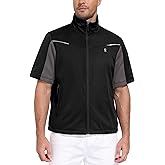 Little Donkey Andy Men's Short Sleeve Softshell Golf Jacket | 4-way stretch, Windproof &amp; water-resistant, Breathable, 5 pockets, Lightweight Ideal for golf casual