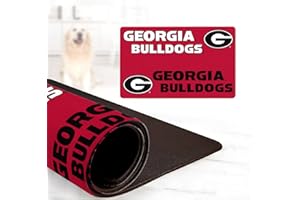 SHOPINSTAPETS Georgia Bulldogs Officially Licensed Food and Water Mat for Dogs and Cats | 18" x 29" | Non-Slip | Water-Proof