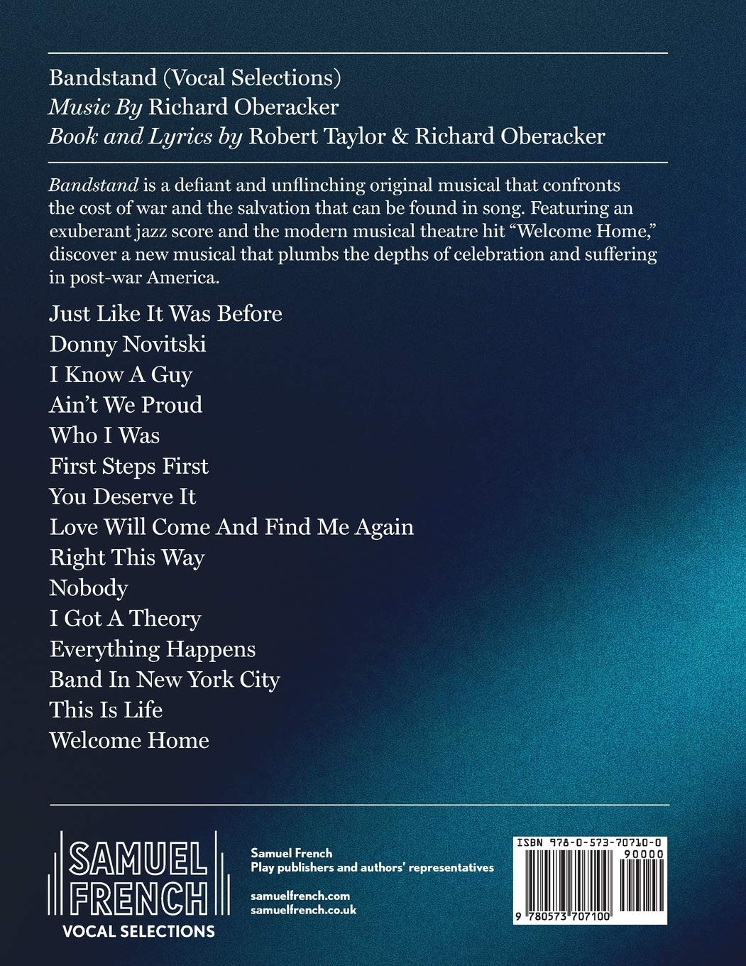 Bandstand Vocal Selections Oberacker Richard Taylor Robert 9780573707100 Amazon Com Books