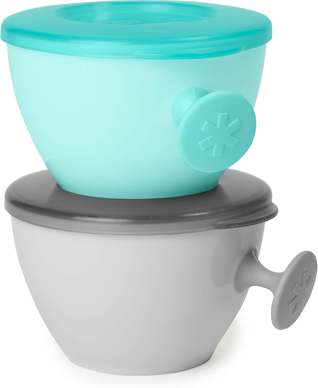 Skip Hop Easy Grab Bowls Grey and Soft Teal, Grey and Soft Teal, 8 oz (240 ml) bowl