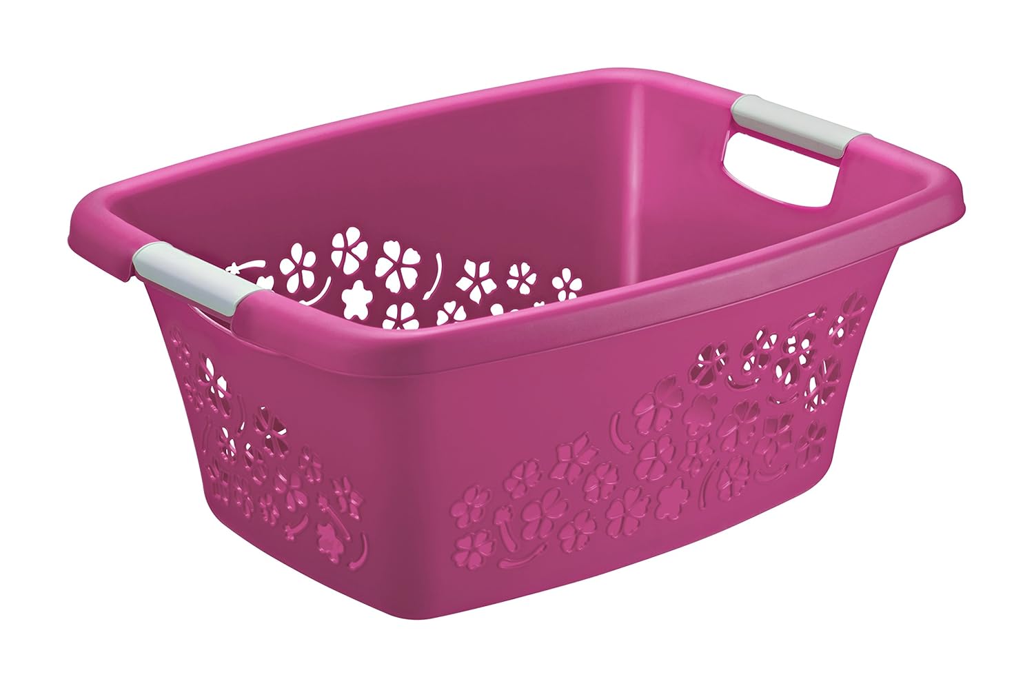 Rotho Flowers Laundry Basket 25 Litre, Pink, One Size Amazon.co.uk