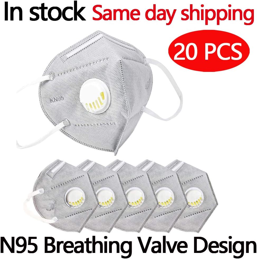 20 PCS Professional Multi-Purpose Grey Valved Respirator Protection