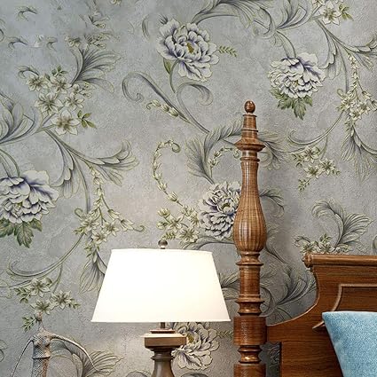 Amazon Com Mmpy Vintage Wallpaper Warm Garden Flower