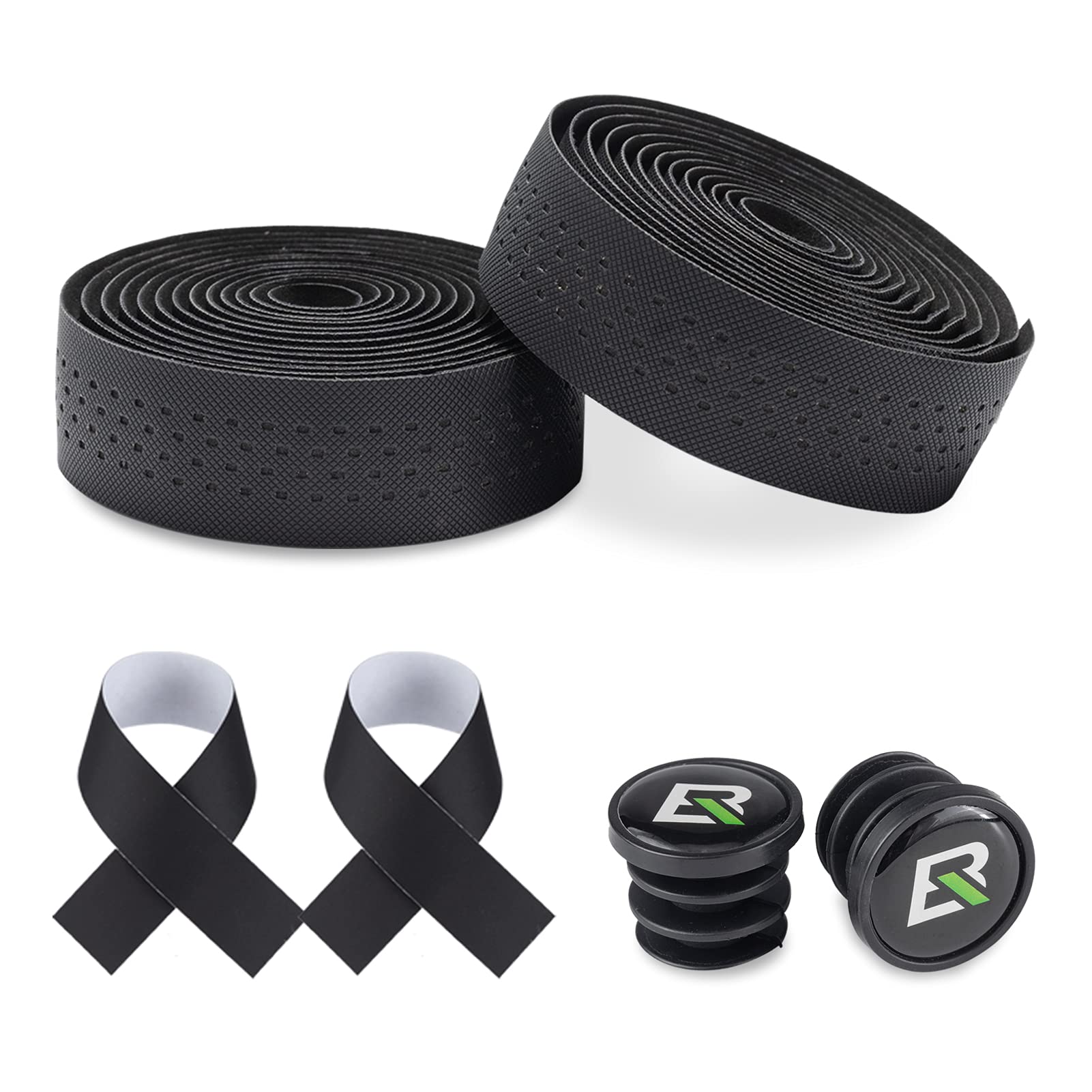 ROCKBROS Handlebar Tape Vibration Dampening Anti-slip Aluminum Alloy Lock on both Sides High Strength hard Plastic Multiple colors Road Bike Mountain Bike