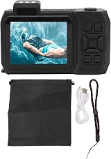 Dpofirs 4K Underwater Camera 65MP Dual Screen 33FT Waterproof Orange Floatable view 9